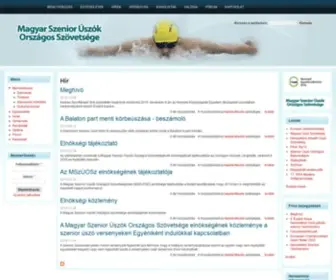 Mszuosz.hu(A Magyar Szenior Úszók Országos Szövetségének (MSZÚOSZ)) Screenshot