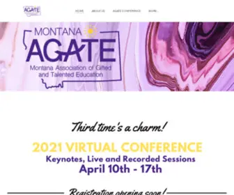 Mtagate.org(Montana AGATE (Association for Gifted and Talented Education)) Screenshot