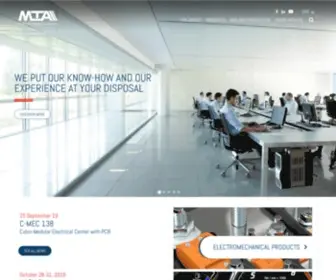 Mta.it(Electronic and electric components for the Automotive Industry) Screenshot