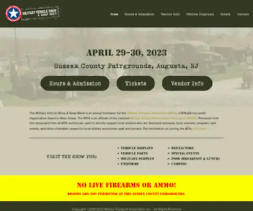 Mtaswapmeet.com(Military Vehicle Show & Swap Meet) Screenshot