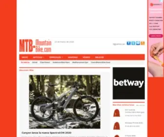 MTB-Mountainbike.com(Toda la actualidad del mundo del Mountain bike (MTB)) Screenshot
