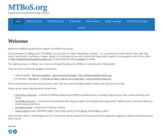 Mtbos.org(Supporting the math) Screenshot