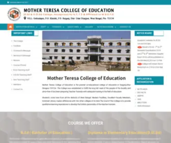 Mtce.org.in(Mother Teresa College Of Education) Screenshot