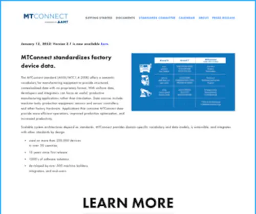 Mtconnect.org(Internet) Screenshot