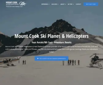 Mtcookskiplanes.com(Mount Cook Ski Planes & Helicopters) Screenshot
