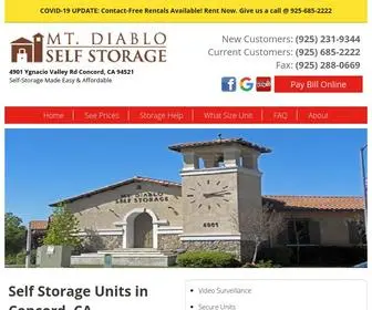 Mtdiablostorage.com(Self Storage Units) Screenshot