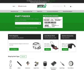 MTdparts.ca(MTD Parts Canada) Screenshot