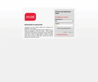 Mtel-CG.com(Mtel autentifikacioni portal) Screenshot