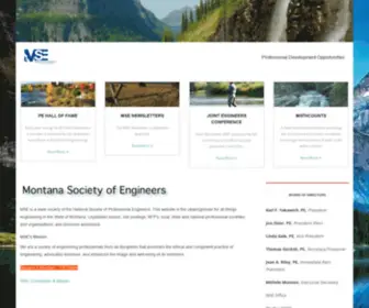 Mtengineers.org(A State Society of the National Society of Professional Engineers) Screenshot