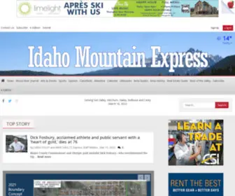 Mtexpress.com(News, Sports, Arts, Events, Calendar and Classifieds for Sun Valley, Ketchum, Hailey, Bellevue, Carey and Blaine County, Idaho) Screenshot