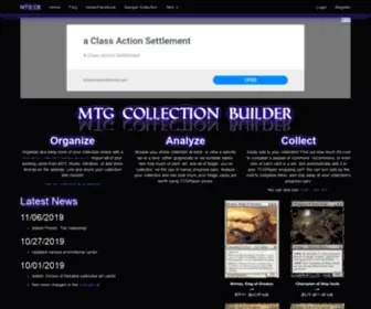 MTgcollectionbuilder.com(MTG Collection Builder) Screenshot