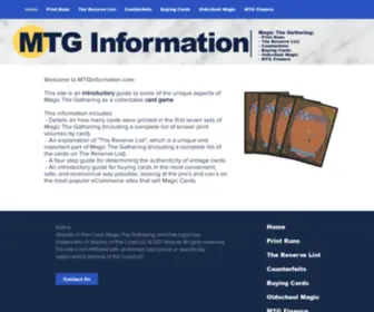 Mtginformation.com(MTG Information) Screenshot