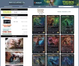 MTgpics.com(The Gathering cards and art database) Screenshot
