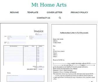 Mthomearts.com(An example of a great graphic to use for a printable invoice) Screenshot