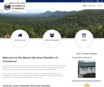Mtidachamber.com(Mount Ida Area Chamber of Commerce) Screenshot