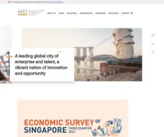 Mti.gov.sg(Ministry of Trade & Industry) Screenshot