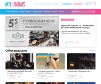 Mtlarabais.com(Coupons rabais et offres du jour à Montréal) Screenshot