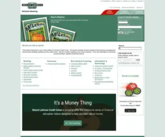Mtlehman.com(Mount Lehman Credit Union) Screenshot