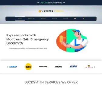 Mtlexpresslocksmith.com(Locksmith Montreal) Screenshot