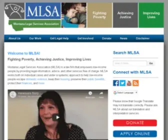 MTlsa.org(Free legal services for low) Screenshot