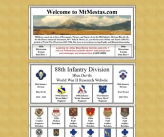 Mtmestas.com(An 88th Infantry Division Blue Devils World War II Research) Screenshot