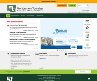 MTmsa.org(Montgomery Township Municipal Sewer Authority) Screenshot
