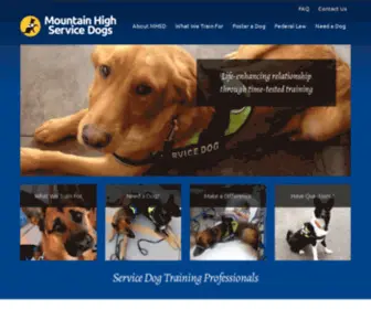 MTnhighservicedogs.com(Mountain High Service Dog’s mission) Screenshot