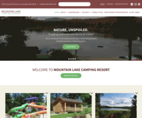 MTnlakecampingresort.com(Mountain Lake Camping Resort) Screenshot