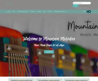 MTnmelodies.com(Large variety of handcrafted thumb pianos. Each kalimba) Screenshot