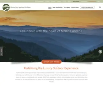 MTNSprings.com(Asheville NC Cabins and Yurt Rentals) Screenshot