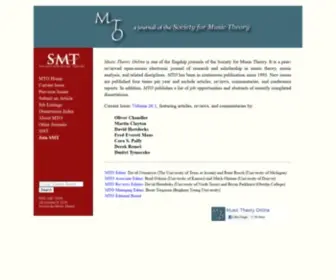 Mtosmt.org(Music Theory Online) Screenshot