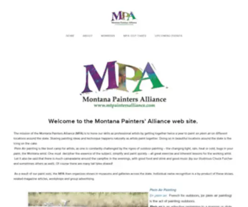 Mtpaintersalliance.org(Montana Painters Alliance) Screenshot