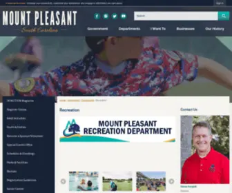 MTpleasantrec.com(Mount Pleasant) Screenshot