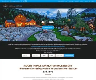 MTprinceton.com(Colorado Hot Springs at Mount Princeton Hot Springs Resort) Screenshot