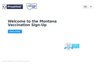 Mtreadyclinic.org(The Montana Vaccination Sign) Screenshot