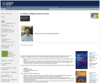 Mtreiber.de(Martin Treiber's Institute Page) Screenshot