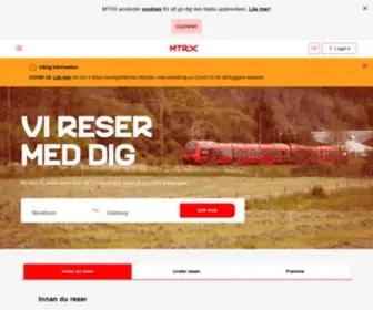 MTR.se(Boka din resa mellan Göteborg och Stockholm med MTRX) Screenshot