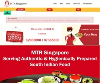 MTrsingapore.com(Serving authentic & hygienically prepared South Indian Food) Screenshot