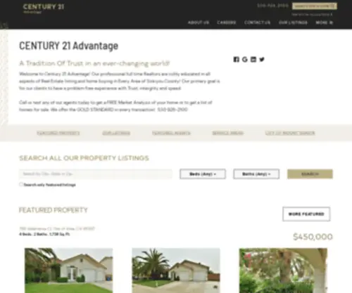 MTshastahomes.com(CENTURY 21 Advantage) Screenshot