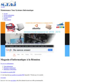 Mtsi.re(M.T.S.I. : Magasin d&#039;Informatique à l&#039;île de la Réunion (974)) Screenshot