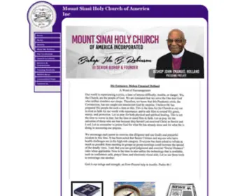 Mtsinaiholychurch.org(Mount Sinai Holy Church of America Inc) Screenshot