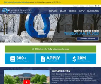 Mtsu.edu(Middle Tennessee State University) Screenshot