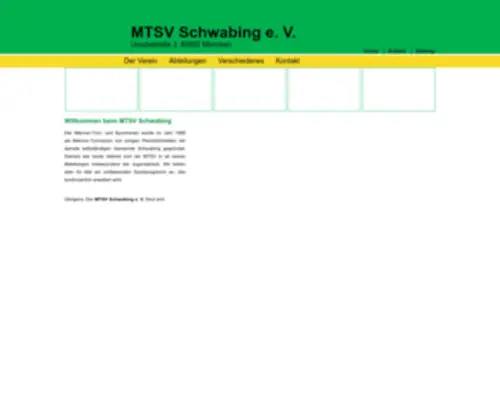 MTSV-SChwabing.de(MTSV SChwabing) Screenshot