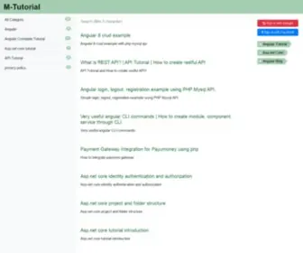 Mtutorial.com(Tutorial of asp.net core and angular tutorial) Screenshot