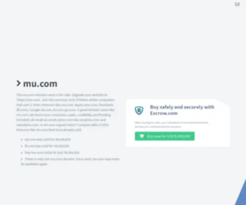 MU.com(Domain name is for sale) Screenshot
