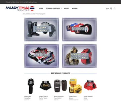 Muaythaisource.com(Muay Thai Gear) Screenshot