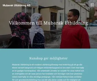 Mubarak.se(Välkommen till Mubarak Utbildning) Screenshot