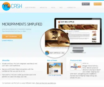 Mucash.com(Micropayments Simplified) Screenshot