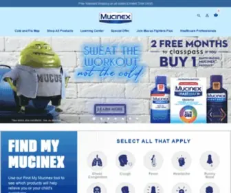 Mucinex.com(Mucinex USA) Screenshot