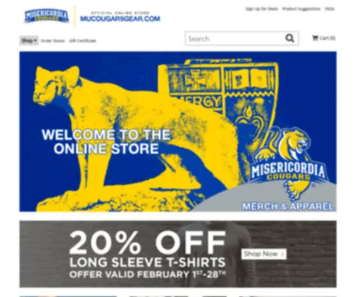 Mucougarsgear.com(Misericordia University Apparel) Screenshot